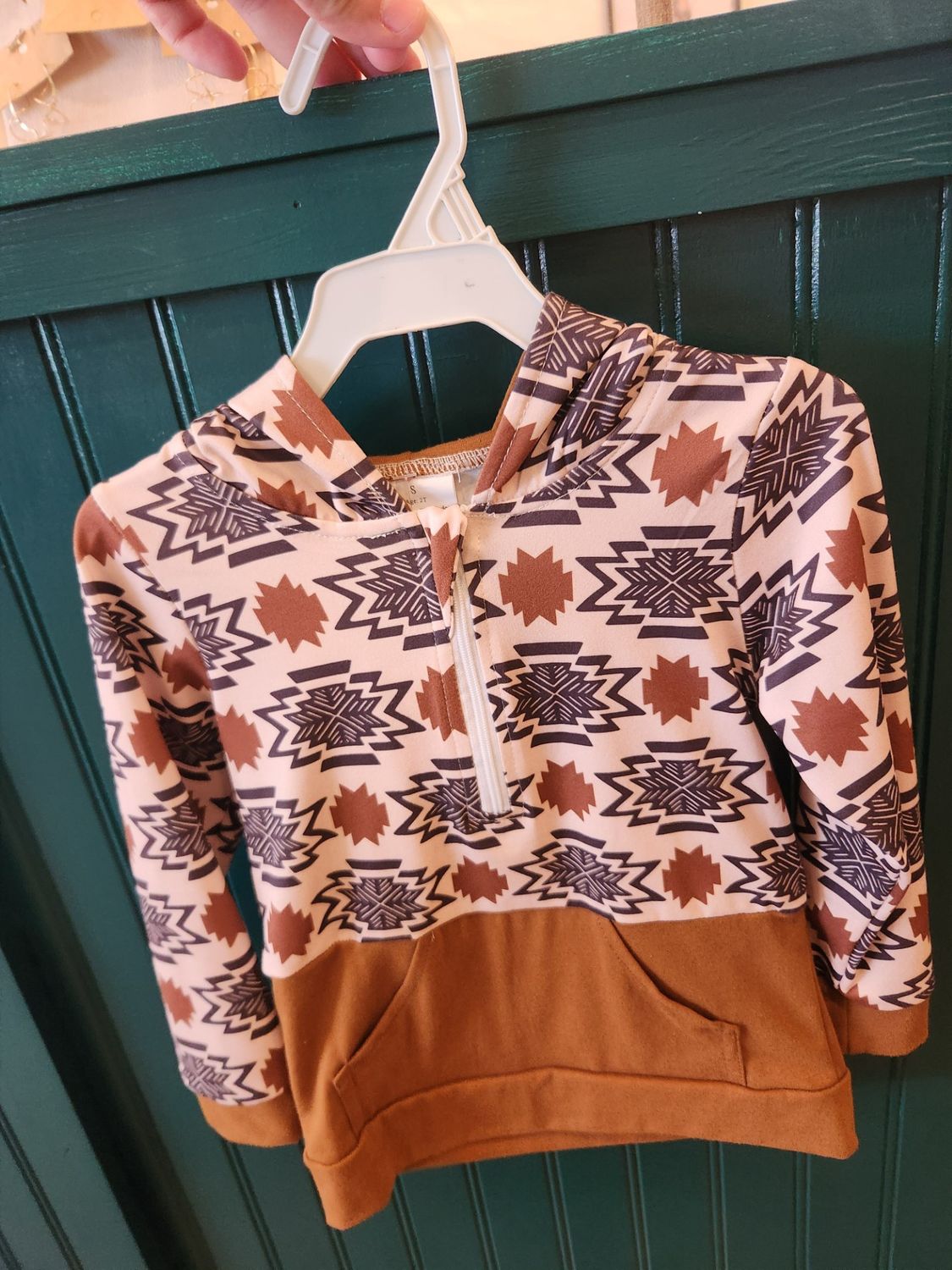 Boys Aztec printed hoodie