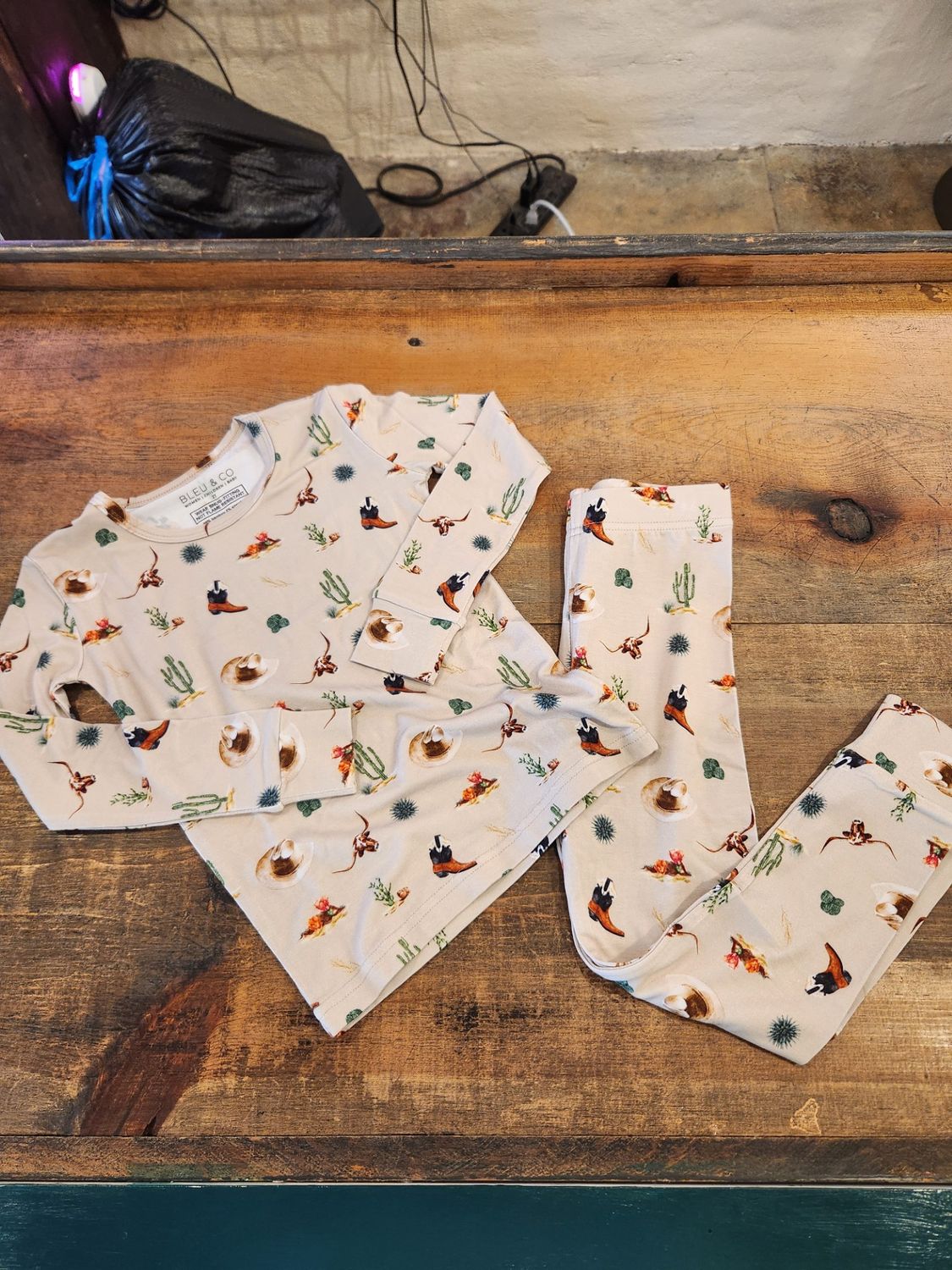 Desert Cowbaby Pajama Set