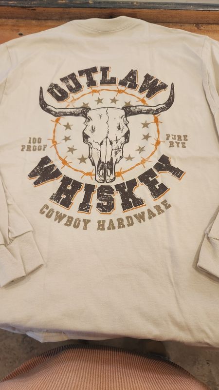 Outlaw Whiskey Long Sleeve Tee