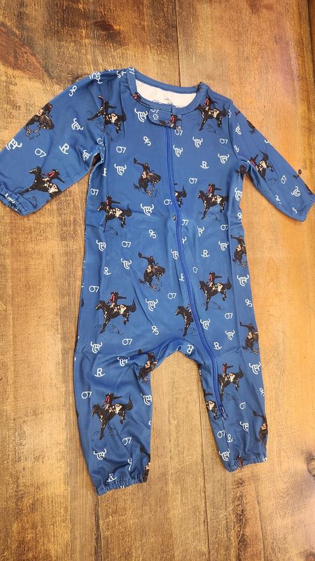 Infant Vintage Bronc Print Romper