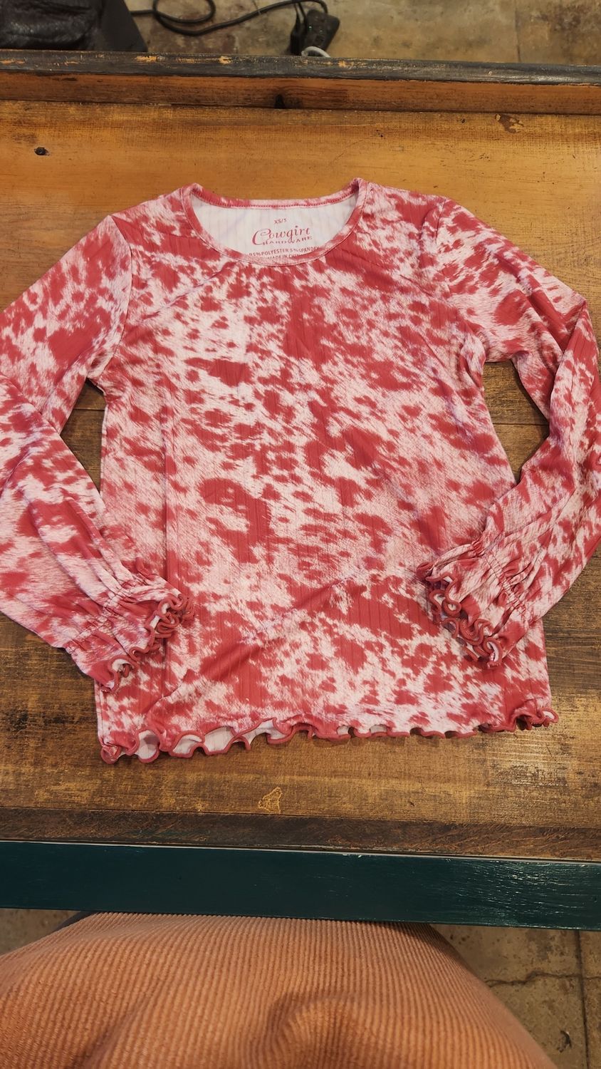 Youth Cowhide Ribbed Long Sleeve Tee