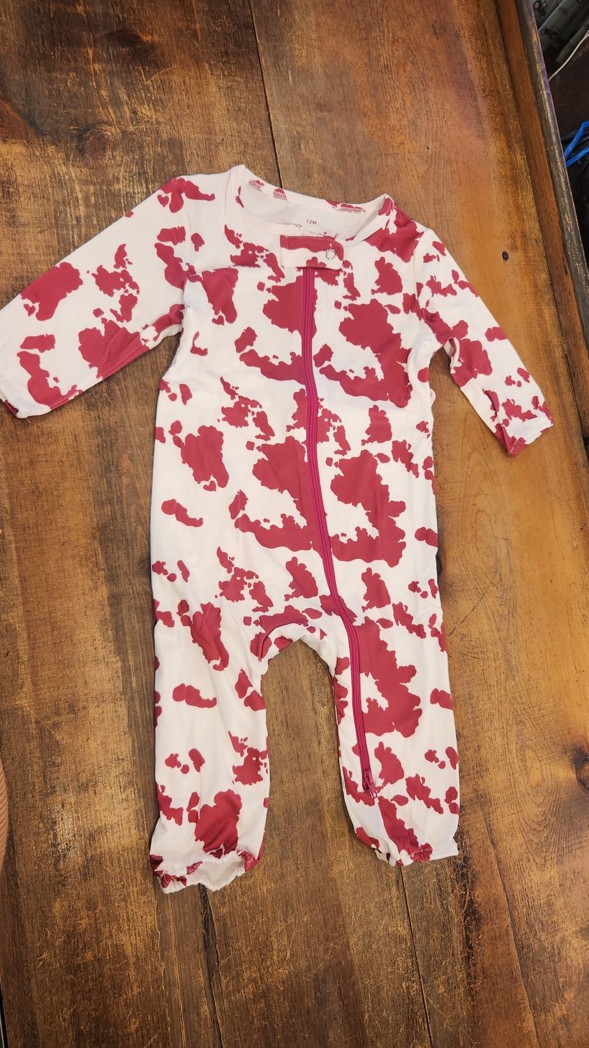Infant Cow Print Romper