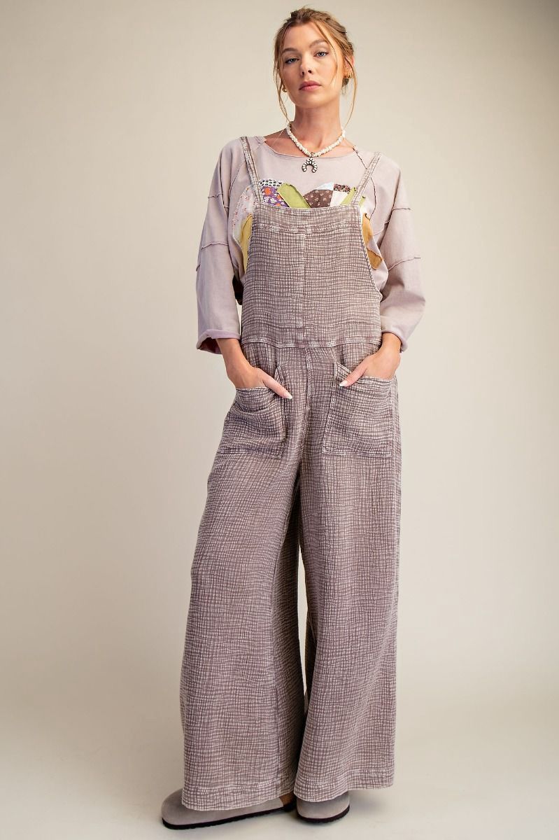 Mineral Washed Cotton Jumpsuit