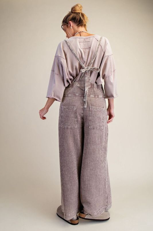 Mineral Washed Cotton Jumpsuit