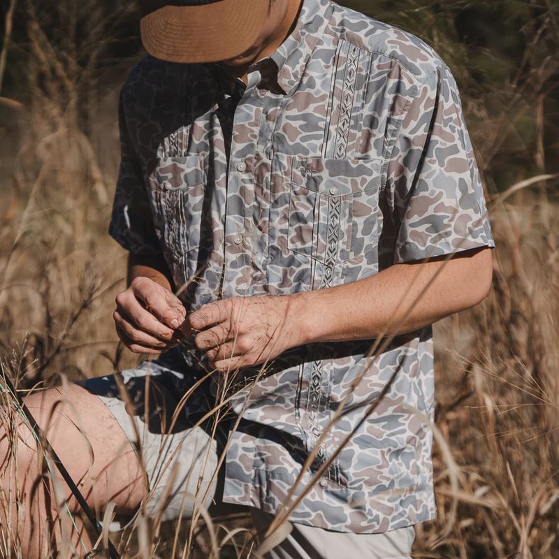 Guayabera Libre-Camo Frio Blue