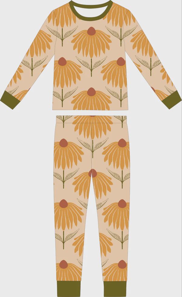 Sunflower Two Piece Pajama Set
