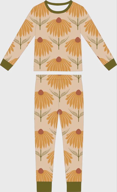 Sunflower Two Piece Pajama Set