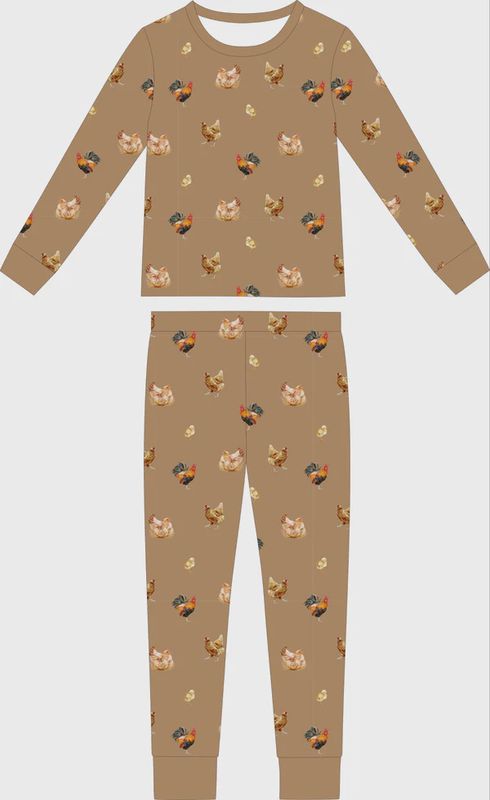 Chickens Two Piece Pajama Set