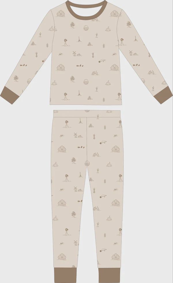 Simple Farm Two Piece Pajama Set
