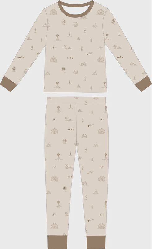 Simple Farm Two Piece Pajama Set