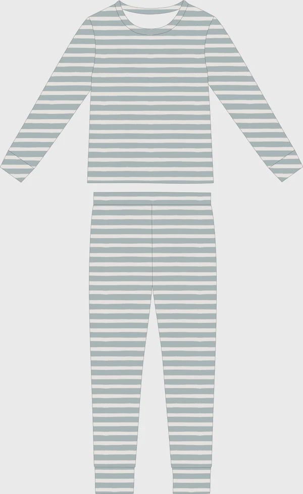 Vintage Stripe Two Piece Pajama Set