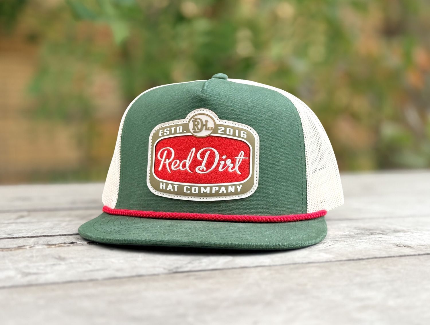 Gitty Up - Green/Khaki - Red Rope 5 Panel