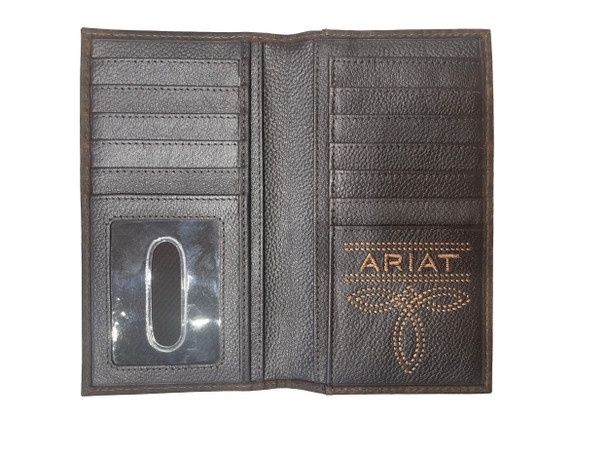 ARIAT CENTER BUMP SHIELD BLACK RODEO WALLET