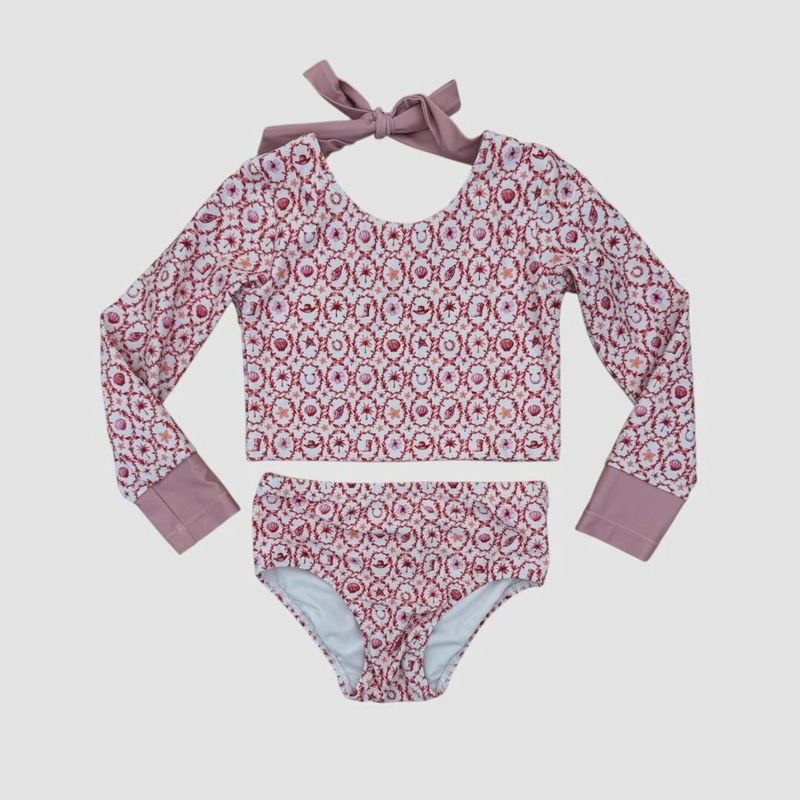 Georgia Rash Guard Two Piece Cowgirl Coral