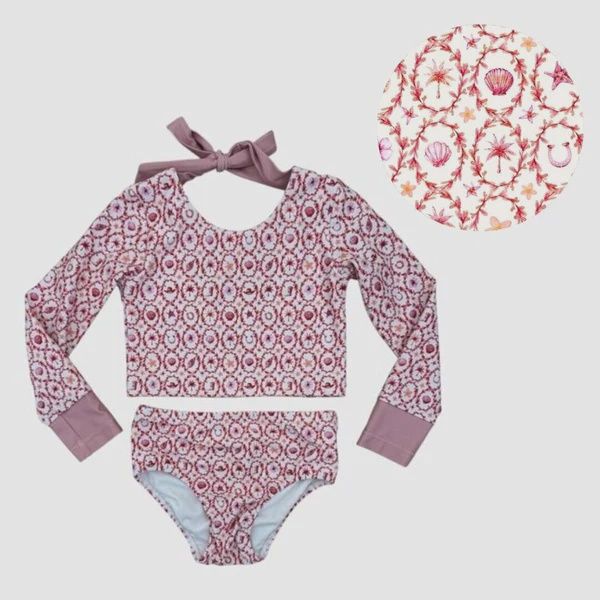 Georgia Rash Guard Two Piece Cowgirl Coral