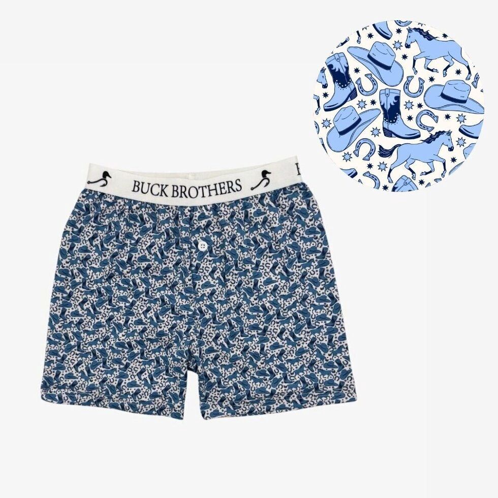 Cool Shade Boxer Short Seaside Stampede ( Bluebonnet Fawn)