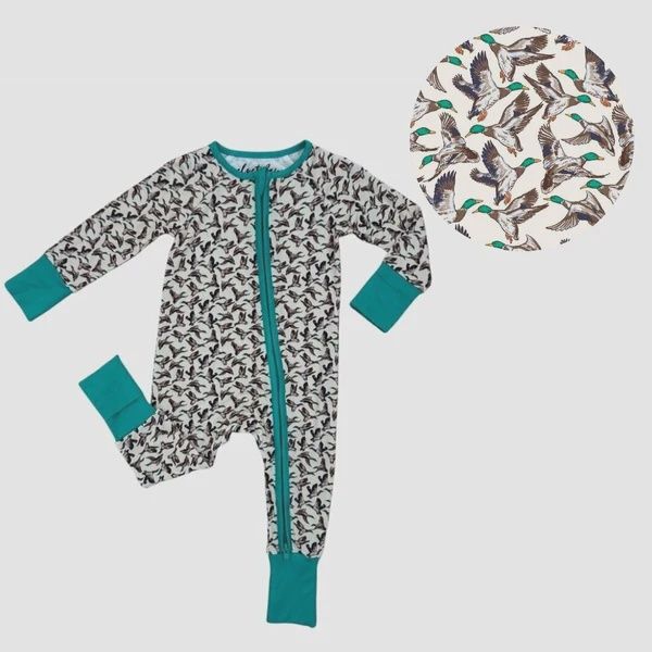 Bamboo Zipper Pajama Delta Wings
