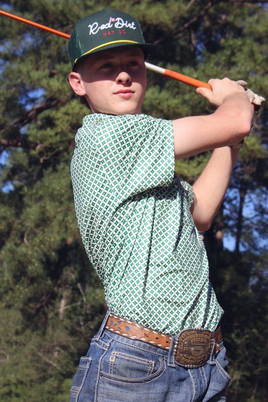 Polo Short Sleeve-Green Abstract