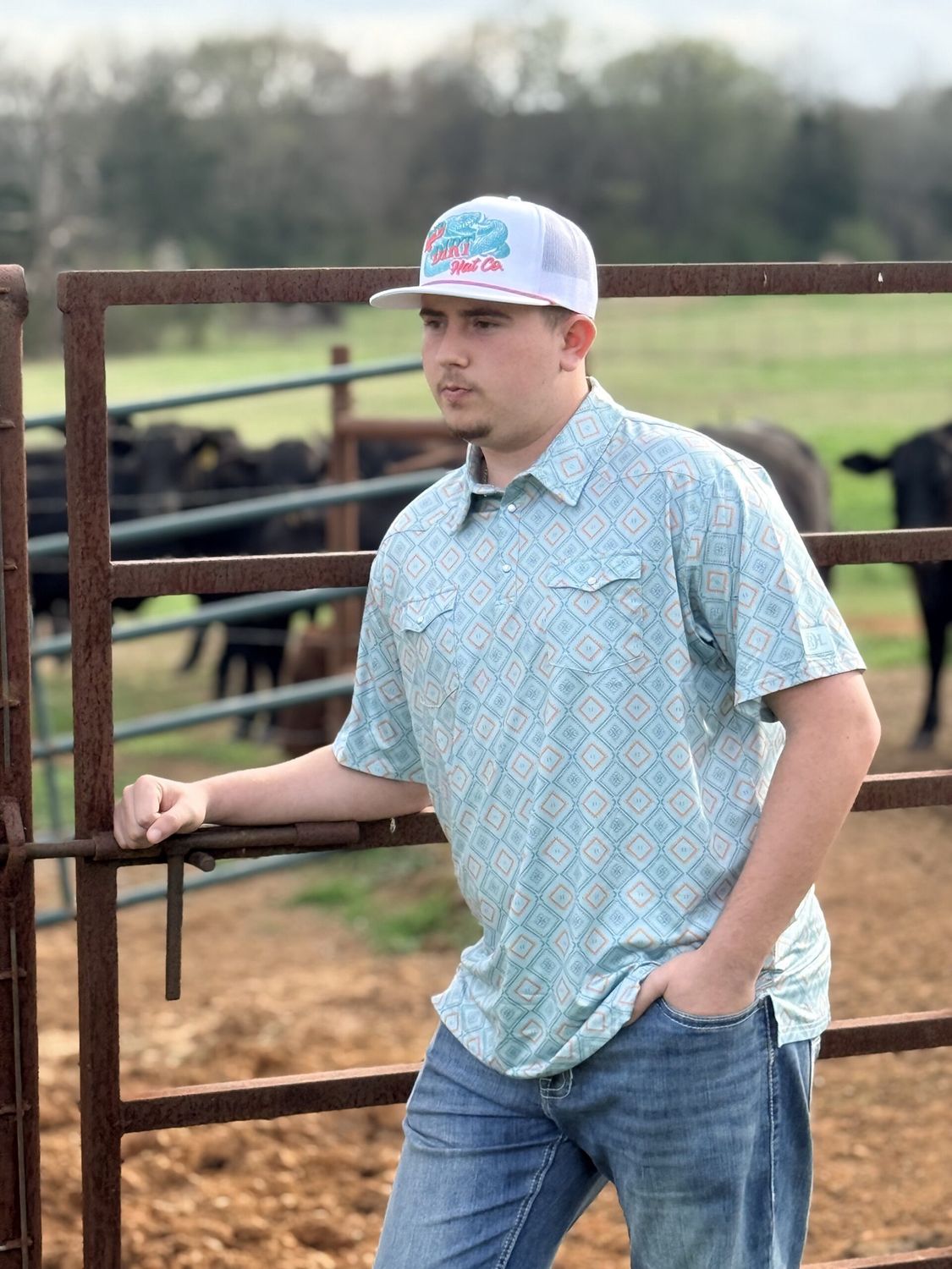 Polo Short Sleeve-Blue Tribal