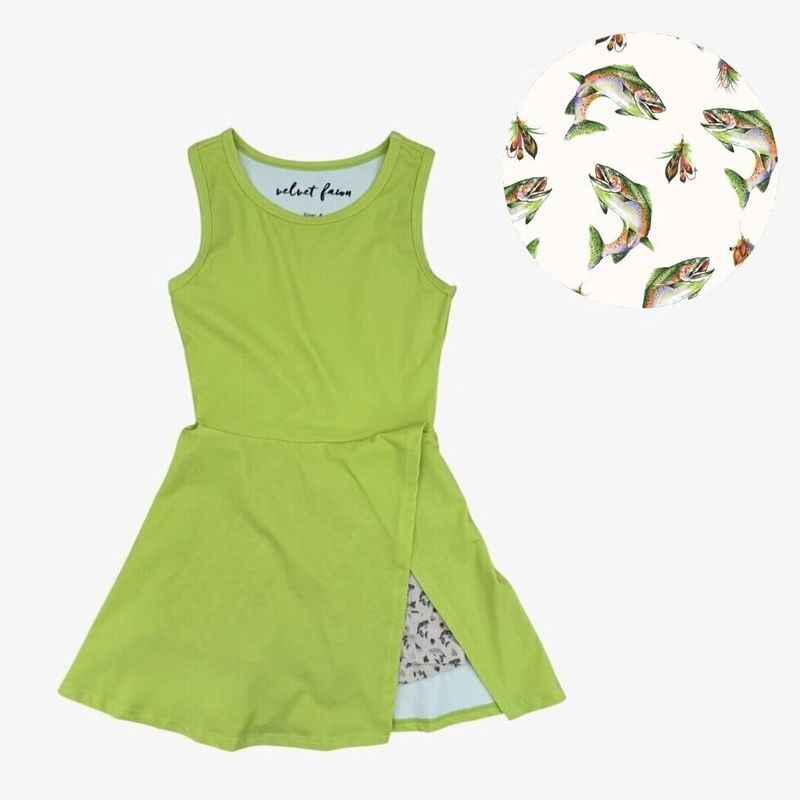 Maren Performance Dress UPF50+/ Lure Green+Trout Traditions