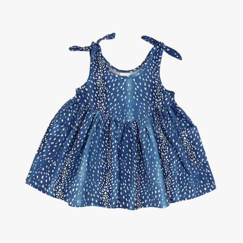 Clover Dress/ Bluebonnet Fawn