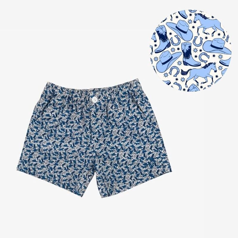 weston shortie || seaside stampede (bluebonnet blue)