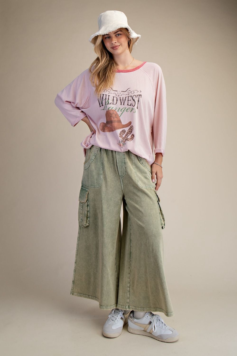 WASHED CARGO KNIT PANTS