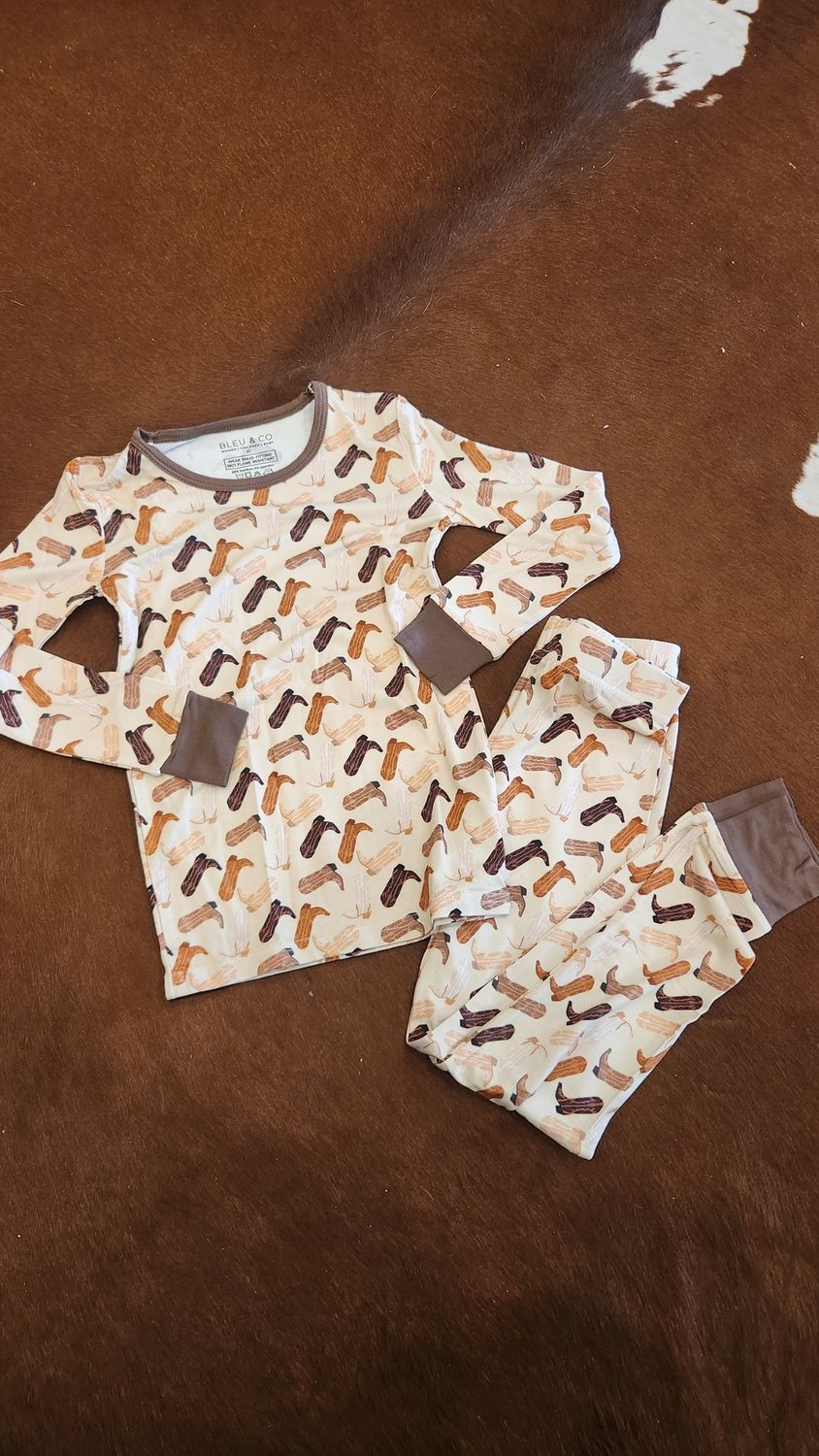 Brown Boots Bamboo Loungewear 2Piece Set