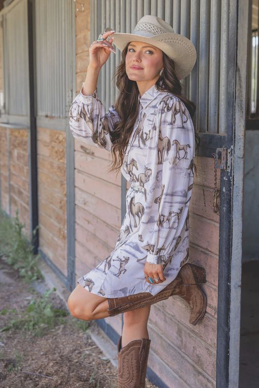 Kenzi Dress- Wild and Free Sand