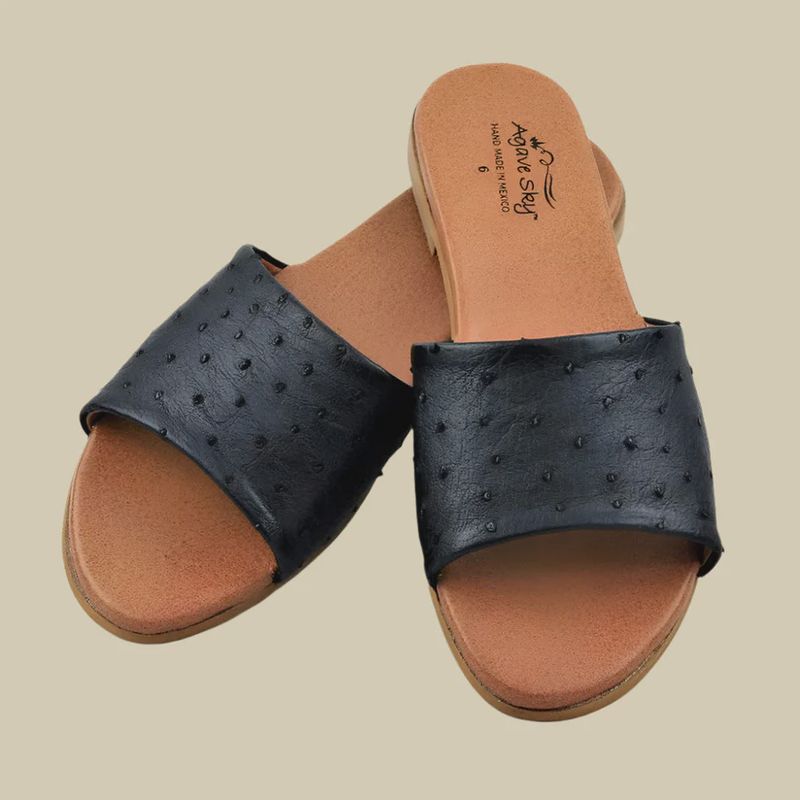 Eva Ostrich Sandal