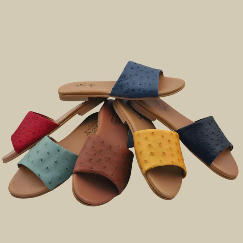 Eva Ostrich Sandal