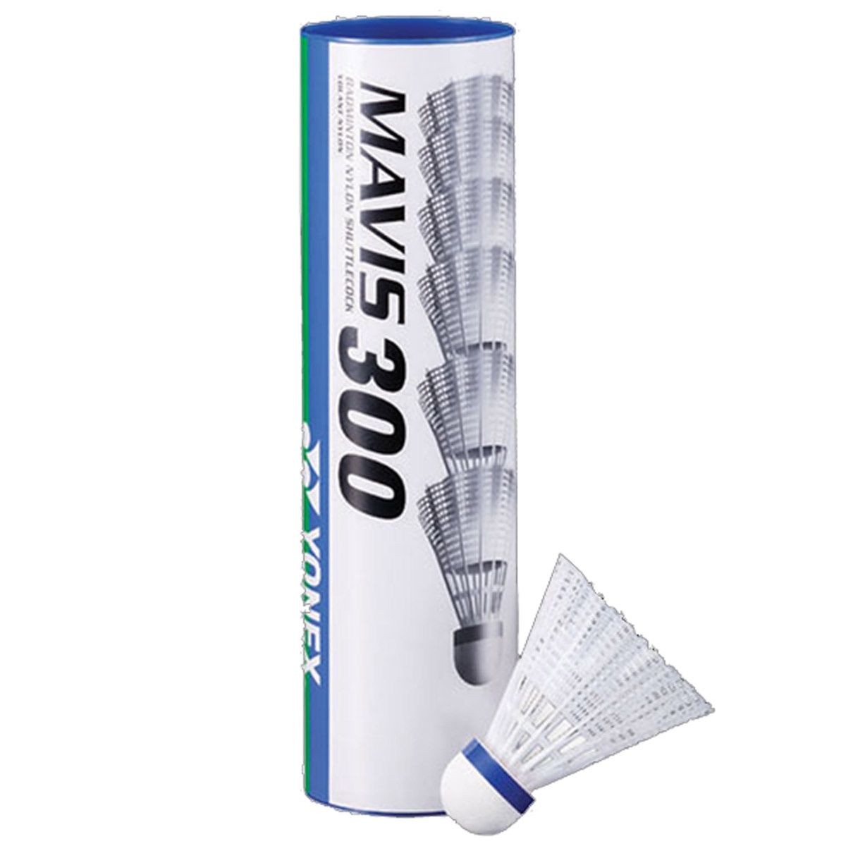 YONEX MAVIS 300 MEDIUM SPEED SHUTTLECOCKS 6pk, Colour: Wte, Misc: N-A