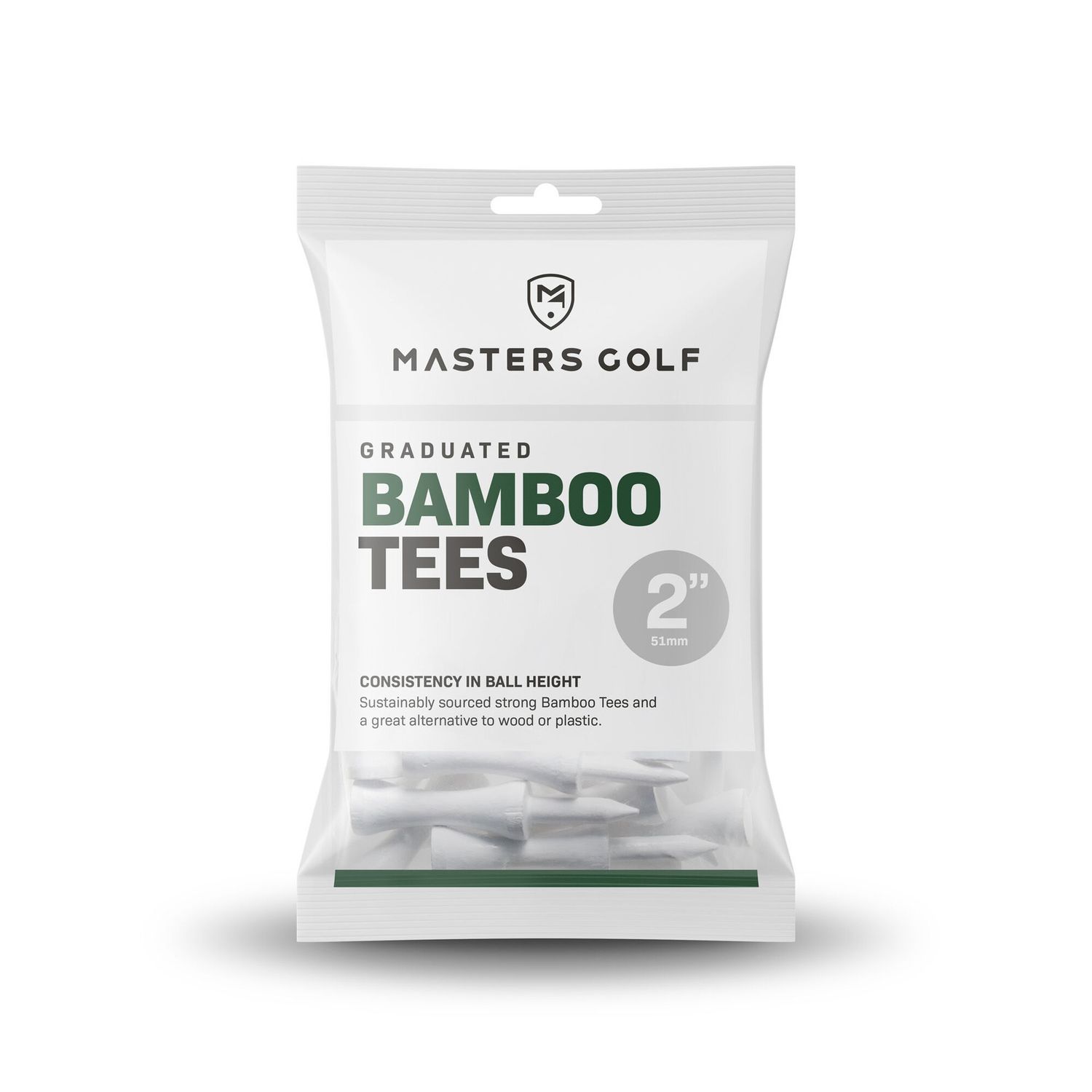 MASTERS BAMBOO GOLF TEES 2 &quot; TEB0022