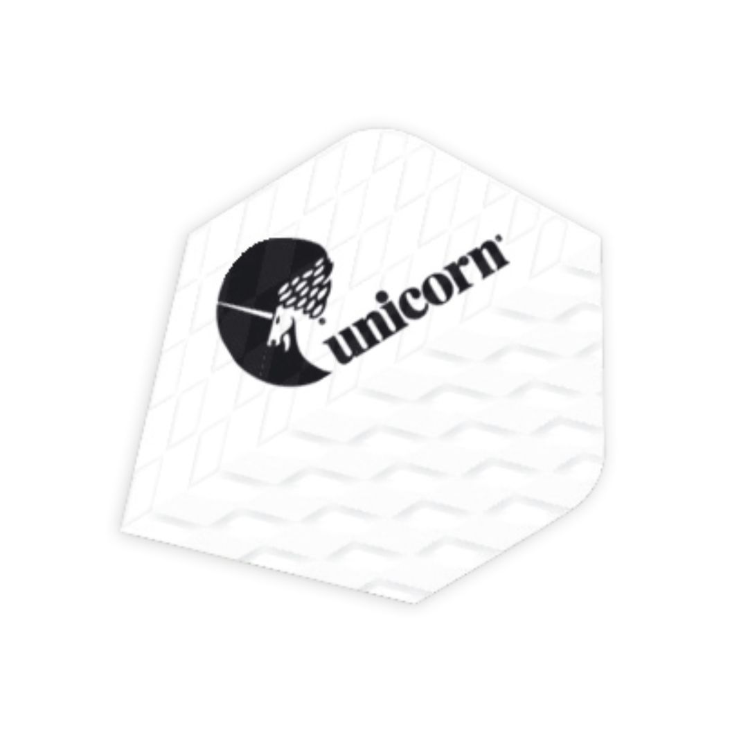 UNICORN Q. 100 PLUS DART FLIGHTS, Colour: White