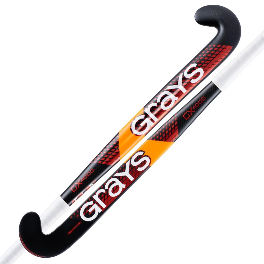 GRAYS GX4000 MIDBOW HOCKEY STICK SNR 23168, Colour: BLK/RED, Size: 36.5