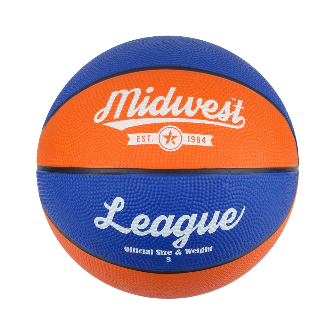 MIDWEST LEAGUE BASKETBALL, Colour: BLUE-ORG, Size: 5