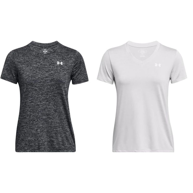 UA TWIST TECH V NECK TEE WOMENS 1258568
