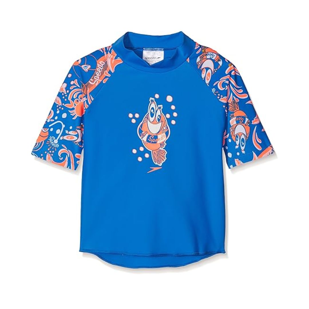 SPEEDO ESSENTIAL SUNTOP 805594C248, Colour: Blue-Org, Numbers: 9-12 months