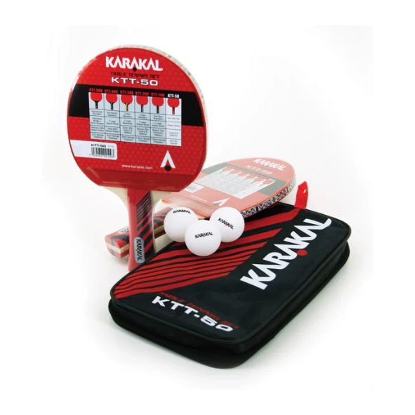KARAKAL KTT50 2 PLAYER TABLE TENNIS SET, Colour: RED