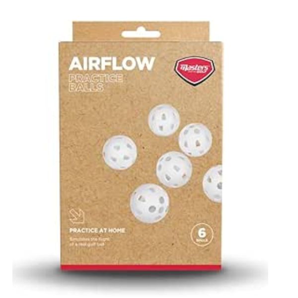 MASTERS AIRFLOW GOLF BALLS 6pk, Colour: Wte, Misc: N-A