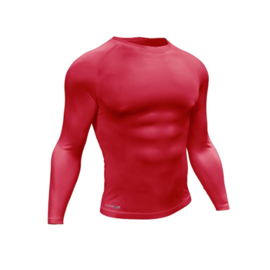 PT BASELAYER LONG SLEEVE CREW SNR PRB041, Colour: Red, S-XL: XS