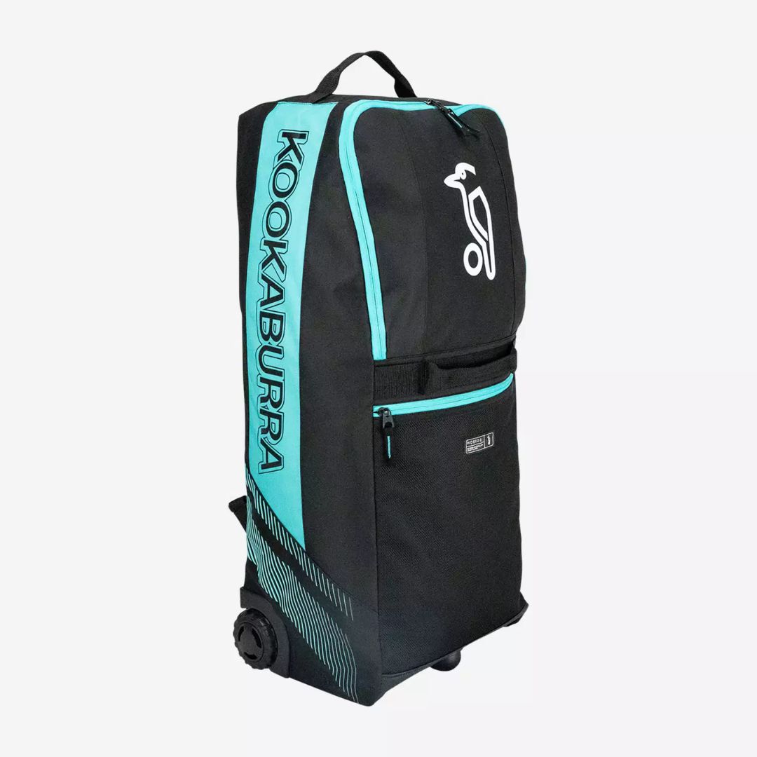 KOOKABURRA WD6000 WHEELIE DUFFLE, Colour: BLACK/TEAL