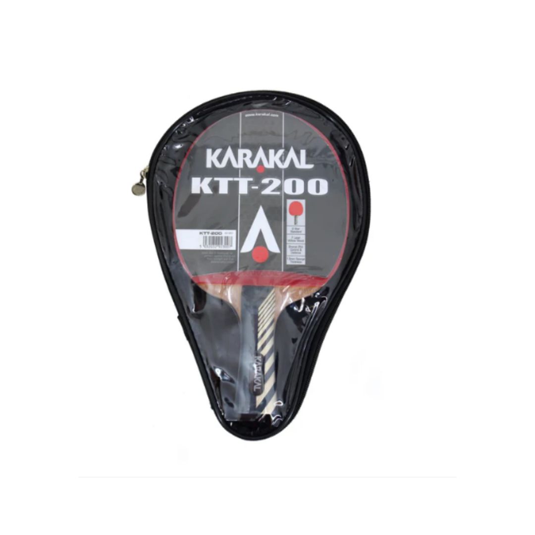 KARAKAL KTT 200 TABLE TENNIS BAT, Colour: RED/BLACK