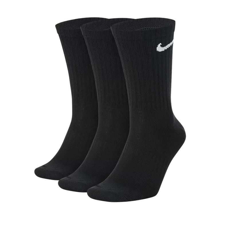 NIKE LIGHTWEIGHT 3PP CREW SOCKS BLACK