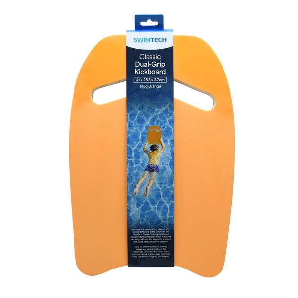 SWIMTECH DUAL GRIP KICKBOARD STA000201, Colour: ORANGE