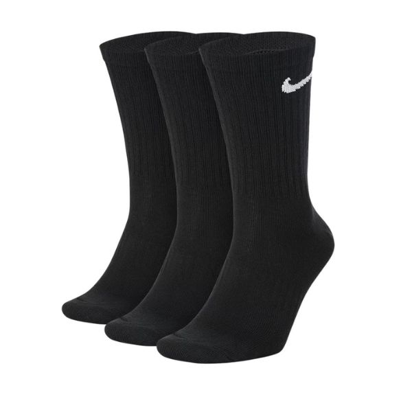 NIKE LIGHTWEIGHT 3PP CREW SOCKS JUNIOR BLACK, Colour: BLACK, S-XL: 2-5