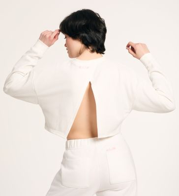 Off Set — bluza oversize w kolorze Perłowa Biel