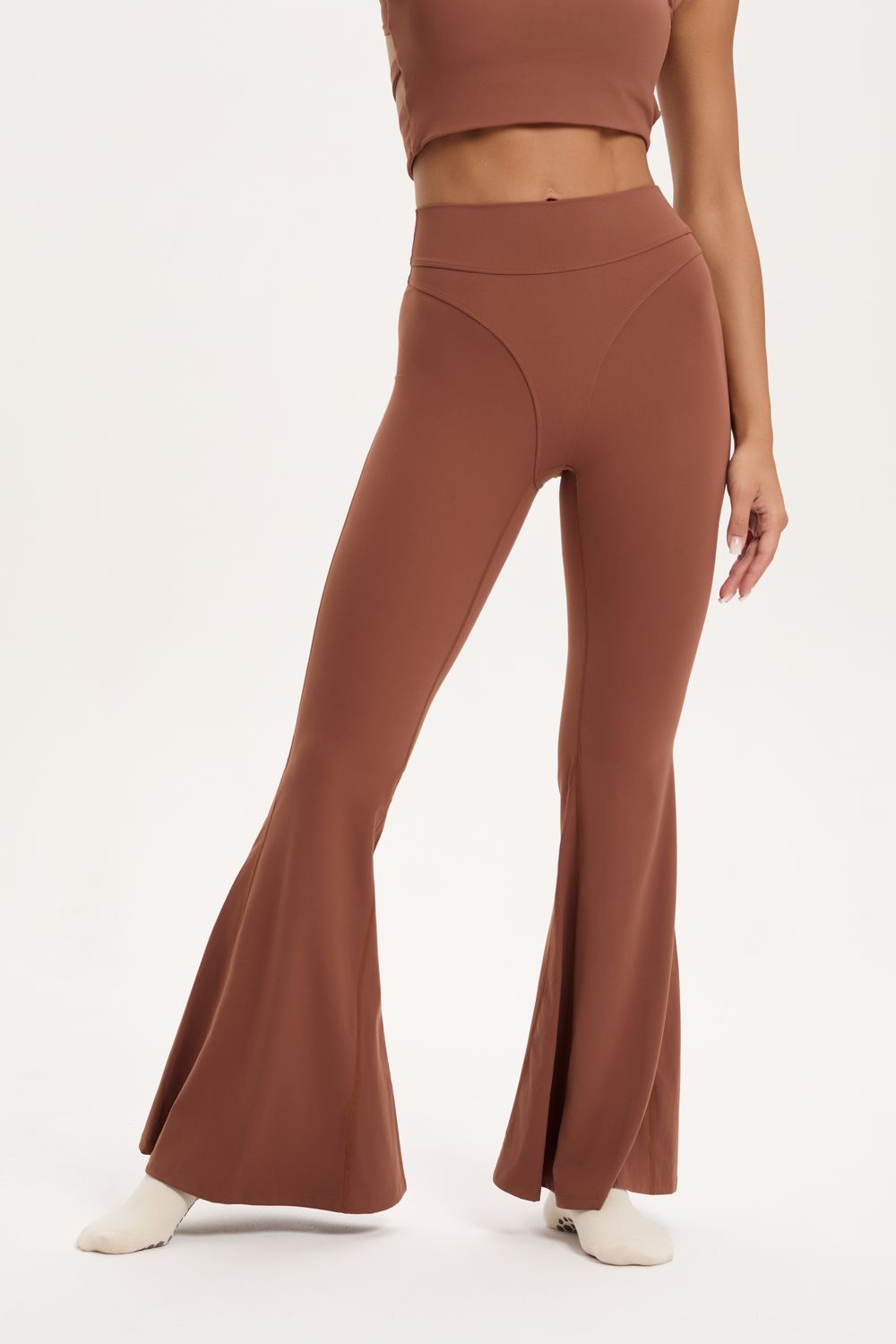 Urban Elegance / Legginsy – Kasztanowy Brąz