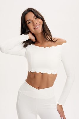 Scallop Chic / Top – Kredowa Biel