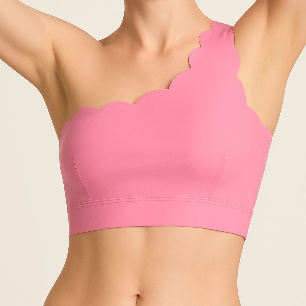 Top "Scallop Swing" – Sorbetowy Róż, Size: S